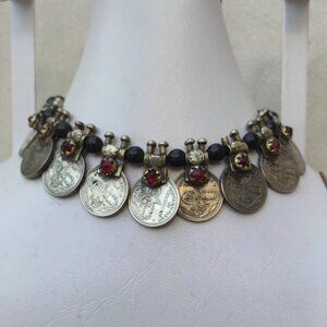 Traditional vintage coin choker-handmade vintage choker - CTH-02